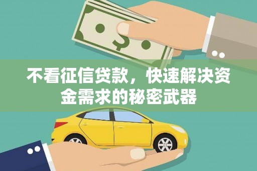 固原不看征信贷款，快速解决资金需求的秘密武器