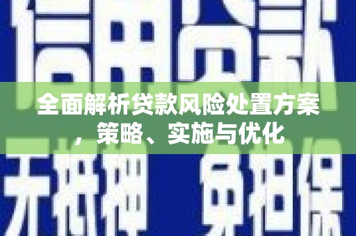 固原全面解析贷款风险处置方案，策略、实施与优化
